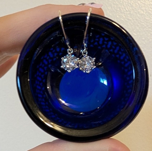 Moisannite 2ctw Dangle Earrings Sterling Silver Stamped - Picture 8 of 8